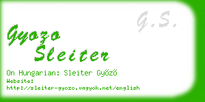 gyozo sleiter business card
